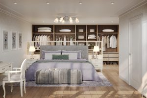 Selection of materials and furniture